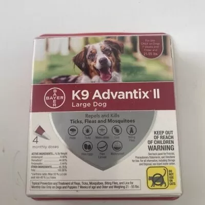 K9 Advantix II Flea And Tick Prevention For Large Dogs 21-55 Pounds 2-Pack • $16