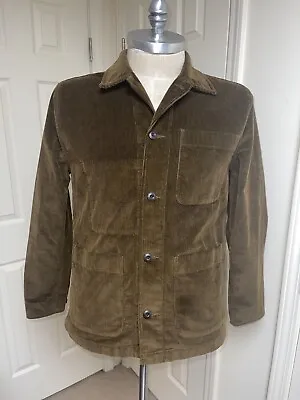 Wallace & Barnes J Crew Brown Corduroy Chore Jacket Large $198 NWT • $63