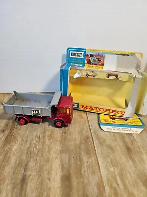 MATCHBOX KING SIZE K-4 TIPPER TRUCK England 1969 Vintage Red With Box • $25