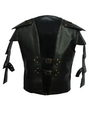 Mens Real Black Leather Heavy Duty Steampunk Victorian Armour • £64.99