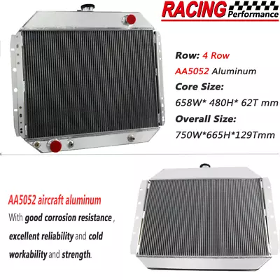 4 Row Radiator FOR Ford F-Series Bronco F100 F150 F250 F350 V8 Pickup 1968-79 AT • $329