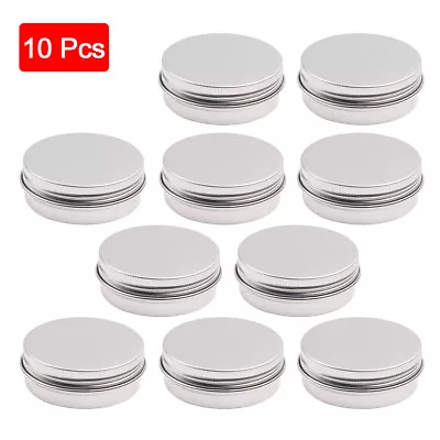 30 Small Mini Round Tin Can Storage Boxes Metal Jewelry Container 30ml W/Lids US • $7.24