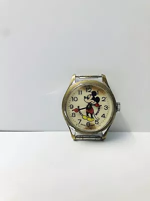 Vintage Mickey Mouse Watch Walt Disney Productions Bradley Base Medal Swiss Made • $39.60