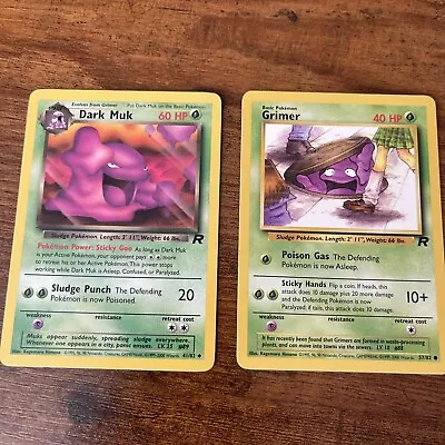 Dark Muk 41/82 And Grimer 57/82 Team Rocket Pokemon TCG Card • £2