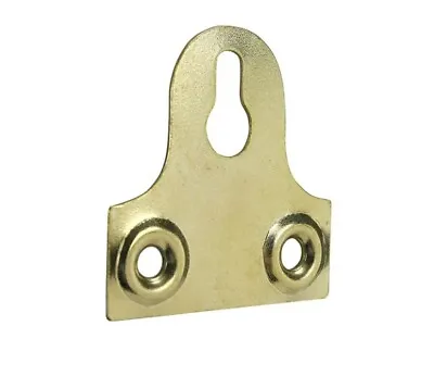 Picture Frame Hooks 38mm Mirror Plates Hangers Screws Optional Hanging Brassed • £10.47