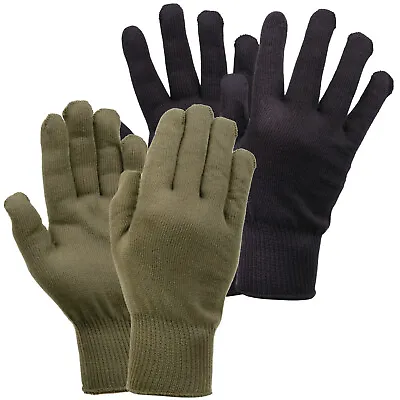 Polypropylene Glove Liners G.I. Military Style - Black Or Olive - Made In USA • $9.99