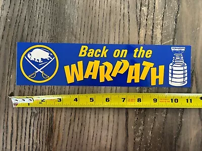 OLD VINTAGE 1970's BUFFALO SABRES NHL HOCKEY TEAM BUMPER STICKER - WARPATH • $9.50