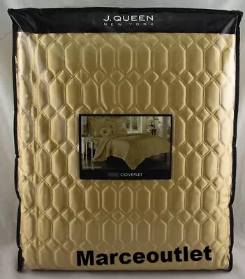 J. Queen New York Satinique KING Quilted Coverlet Gold • $26