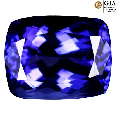 GIA Certified 9.27 Ct AAAA Cushion (13 X 10 Mm) Natural D'Block Tanzanite • $3463.99