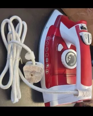 Hoover IRONjet Steam Iron TIL2200 2200W Ceramic Soleplate - White/Red • £25