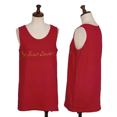 Yves Saint Laurent Logo Embroidery Tank Top Size S-M(K-131131) • £145.16