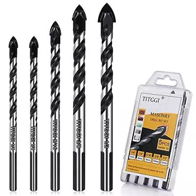 Concrete Drill Bit & Masonry Drill Bit Set Professional Drill Bit Set 5PCS Fo... • $10.05