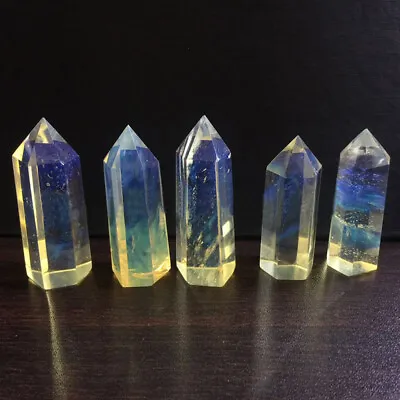 £5.89 • Buy  Aura Angel Clear Quartz Crystal Point Healing Hexagonal Wand Rock Mineral Stone