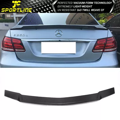 Fits 10-16 Mercedes Benz E-Class W212 Rear Trunk Spoiler Carbon Fiber RT Style • $154.99