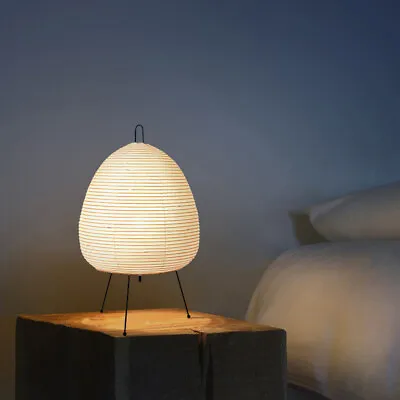 Japanese Style Rice Paper Table Lamp Akari Noguchi Yong Stand Light For Bedroom • $58.59