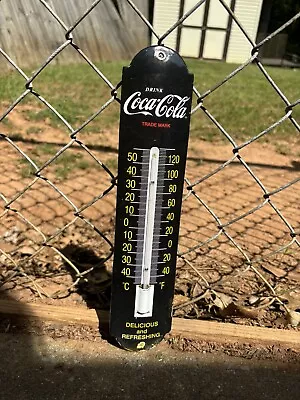 Vintage Porcelain Drink Coca-cola Cigar Thermometer Gas And Oil Sign • $15