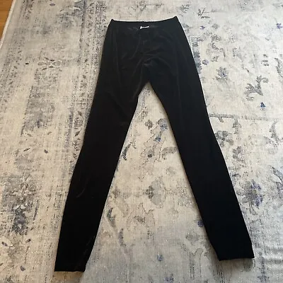 Target Mossimo Supply Co Velour Velvet Shine Leggings Small Petite Black EUC • $10