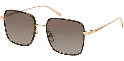 The Marc Jacobs Women's Havana Gold-Tone Square Sunglasses - MARC477S-02IK-HA • $37.99