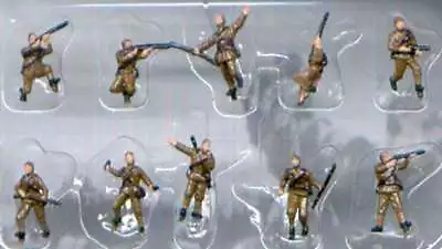 1/144 Russian Infantry WWII (10) (Painted) • $11.19