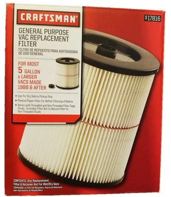$19.95 • Buy Craftsman 9-17816 OEM Filter Fits Current Craftsman Vacuums 5 Gallons And Above