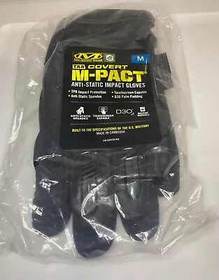 MECHANIX WEAR TAA Covert M-PACT Black Gloves Size Medium New & Sealed Ships Free • $19.95