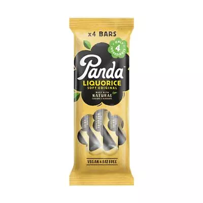 💚 Panda Licorice Natural Original Liquorice Bars Pack 4x32g • £3.19