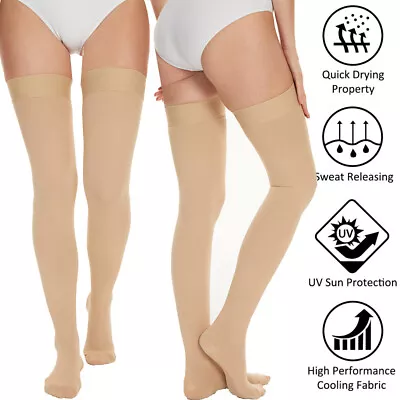 Thigh High Compression Stockings Medical Surgical Socks Varicose 20-30 MmHg Hose • $21.95