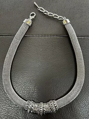 💥Vintage Link Chain Alligator Clasp Silver Necklace Great Design 1 Day Ship!👍 • $19.99