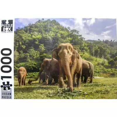 1000 Piece Puzzle Box Jigsaw Puzzle - Save The Planet - Elephants • $19.99