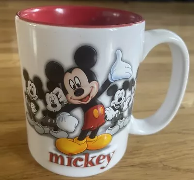 Walt Disney World Disney Parks Mickey Mouse 3D Coffee Mug White Red Interior • $14.99