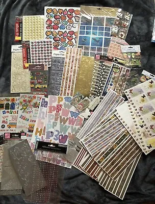 Peel Off Stickers Sheets Scrapbook Foil Holograph X47 Sheets Job Lot Craft • £22.99