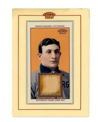 HONUS WAGNER 2002 Topps 206 Orange Game Used Bat Mini Framed Relic SP 1909 T206 • $799.99