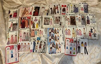 LOT OF 30 Vintage SEWING PATTERNS Children Size 6-14 • $9.99