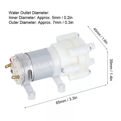 DC Aquarium Diaphragm Water Pump Electric Pumping Machine For Fish Tank 6V‑12V • $28.30