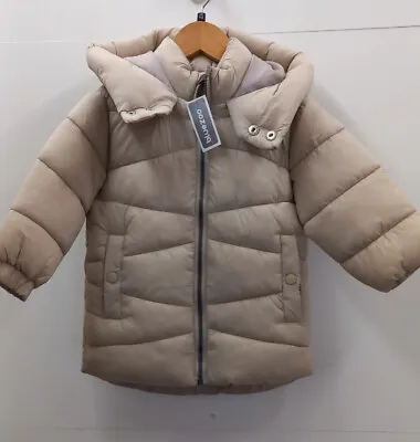 BNWT BLUEZOO Toddler Boy's Padded Jacket Hood Age 12-18 Months Grey CG B26 • £6.39