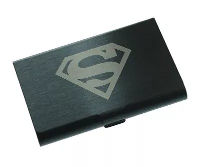 DC Super Hero Superman Stainless Steel Business Slim Credit Card Holder Wallet • $8.79
