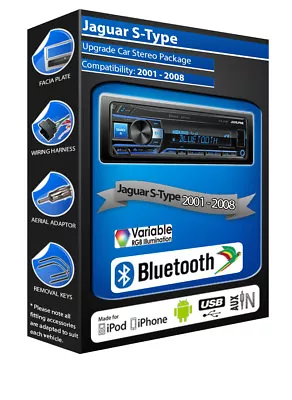 Jaguar S-Type Car Stereo Alpine UTE-200BT Bluetooth Handsfree Mechless Radio Kit • £149.99