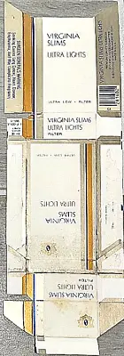 Vintage Cigarette Collection - Virginia Slims - USA 🇺🇸 - 80s - Empty Pack • $9.99