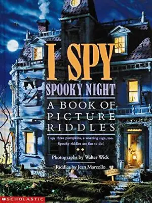 I Spy Spooky Night: A Book Of Picture Riddles (I S... By Marzollo Jean Hardback • £6.49