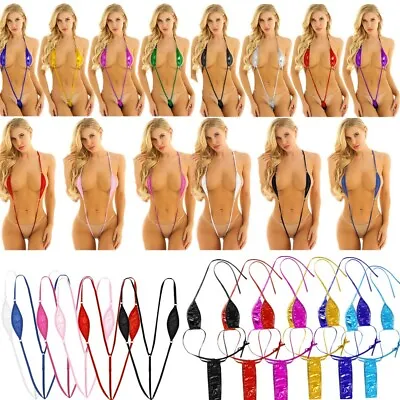 Sexy Women Lingerie Swimwear Bikini Mini Thong Teddies MicroMonokini Gift • £4.38