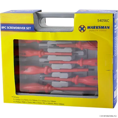 Marksman 8pc Insulated Vde Screwdriver Set Including Mains Tester Kit Home Tools • £4.99
