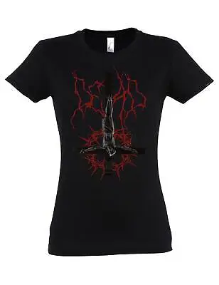 Inverted Jesus Cross Women T-Shirt Symbol Pentagram 666 Church Of Satan Satanism • £23.99