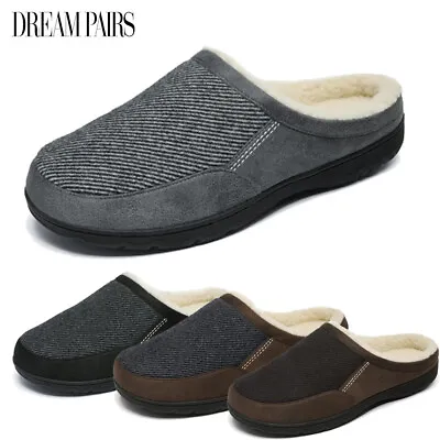 DREAM PAIRS Men's Cozy Memory Foam Slippers Fuzzy Slip-on Washable Indoor Shoes • $15.99