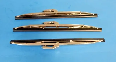 New Set Of 3 Stainless Finish Wiper Blades For MGB 1969-1980 For Original Arms • $41.94
