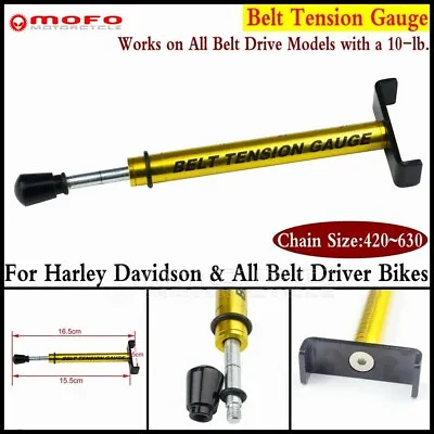 $19.98 • Buy Adjustable Belt Tension Gauge Tool For Harley-Davidson & All Belt Drive Bikes