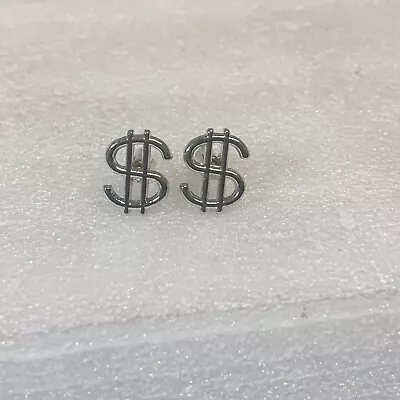 US Dollar Money Sign Stainless Steel Cuff Links Dress Shirt Cufflinks • $12