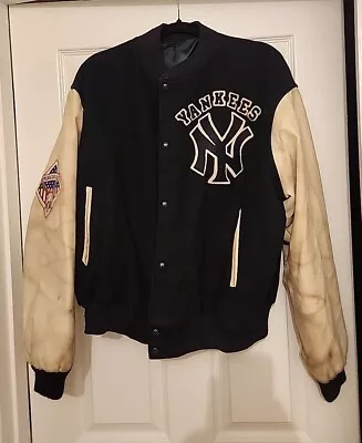 Vintage Mirage Yankees Wool Leather Jacket Size L • $100