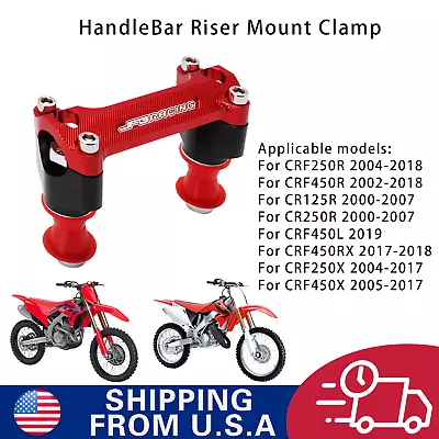 Handlebar Risers 1 1/8  Handlebar Mount Clamp For CRF250R CRF450R CR125R CRF450L • $41.99