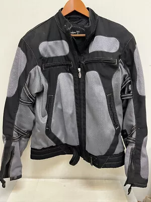Excellent Triumph Motorcycle Riding Jacket Armoured Black Gray Men's 44 54 • $99.99