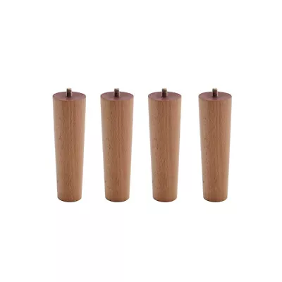 4pcs Wooden Table Legs Tapered Solid Beech/Oak Furniture Feet Chair Stool Sofa • £10.95